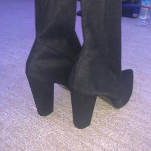 Black knee high boots